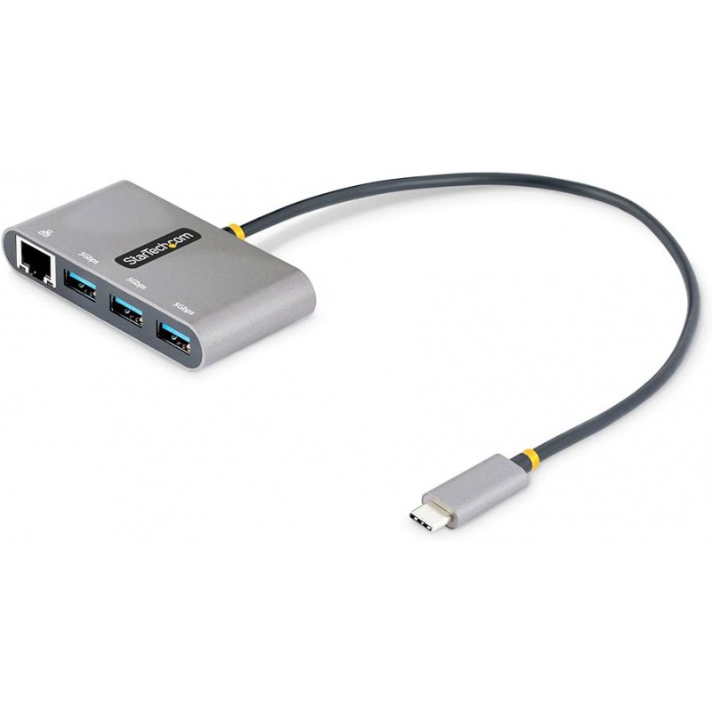 StarTech.com Hub Ladrón USB C con Puerto de Red Ethernet Gigabit RJ45 GbE -  Concentrador USB TipoC USB 3.1/3.2 Gen 2 de 10Gbps con 2 Puertos USB-A y 1  Puerto USBC 