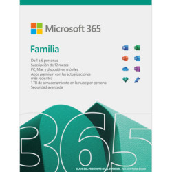 Paquete Microsoft 365 Familia para 6 usuarios por 1 año