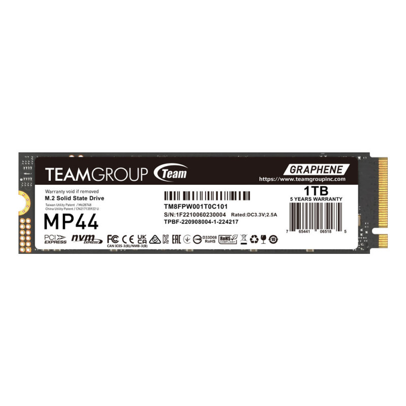 TEAMGROUP MP44 SSD M.2 PCIe 4.0 NVMe 1TB TEAMGROUP MP44 SSD M.2 PCIe 4.0 NVMe 1TB