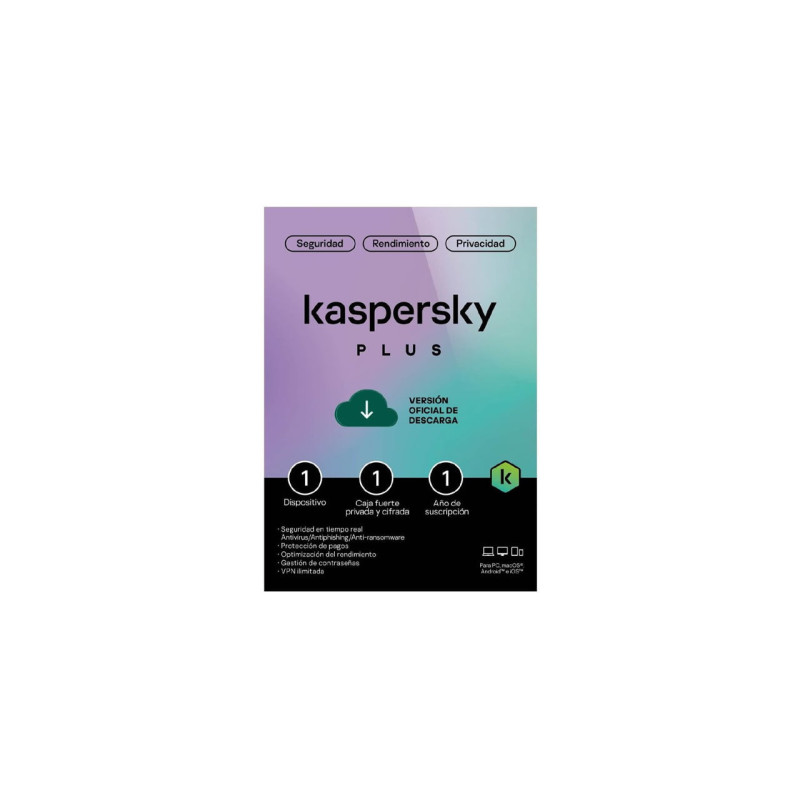 Kaspersky PLUS para 1 Dispositivo - 1... Kaspersky PLUS para 1 Dispositivo - 1...