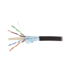 Bobina de Cable Blindado F/UTP de 4 Pares, Para Exterior con Gel, Cat6A (23 AWG), Industrial para Climas Extremos, Enterrado Dir Bobina de Cable Blindado F/UTP de 4 Pares, Para Exterior con Gel, Cat6A (23 AWG), Industrial para Climas Extremos, Enterrado Dir