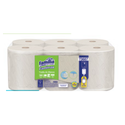 Toalla Manos Natural Famimax natural precortada Rollo x 100metros x 6 73687 Toalla Manos Natural Famimax natural precortada Rollo x 100metros x 6 73687