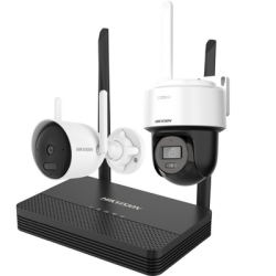 Kit de Seguridad con 1 Cámara Bala 2MP, 1 Cámara Domo PT 2MP y Grabadora Wi-Fi