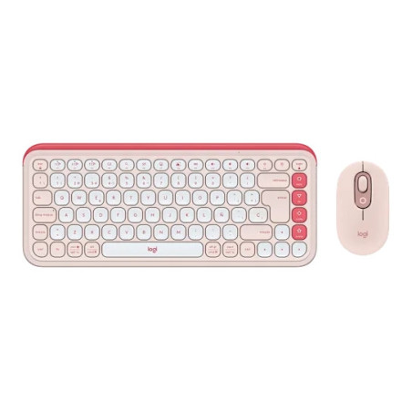 Logitech Pop Icon Teclado y Mouse Rosado - 920-013053