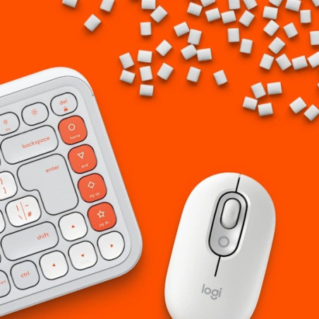 Teclado y Mouse Logitech Pop Icon Blanco: Estilo y Funcionalidad