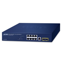 Switch Ethernet Gestionable GS-4210-8T2S de 8 Puertos Gigabit y 2 SFP 10/100/1000BASE-T