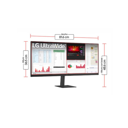Monitor LG UltraWide 34\" IPS, Relación 21:9, Full HD, 120Hz