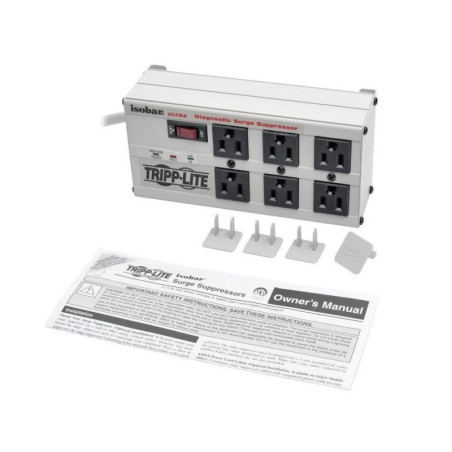 Multitoma TRIPPLITE Supresor de Sobretensiones Isobar con 6 tomacorrientes 183 m 6 pies Supresor de Sobretensiones Isobar c