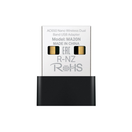 Mercusys MA20N AC650 Nano Adaptador USB Wi-Fi Dual Band 650Mbps - Tienda Online
