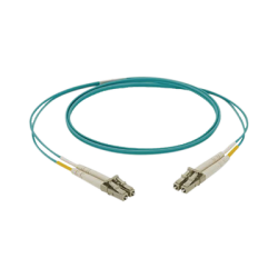 Jumper de Fibra ptica Multimodo 50 125 OM3 LC-LC Duplex OFNR Color Aqua 2 Metros