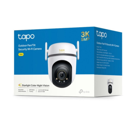 Cámara de Seguridad WiFi Exterior PanTilt 5MP 3K con Antenas y Ethernet | Tienda Online