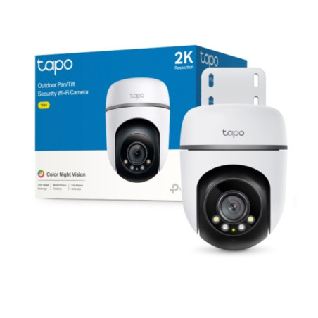 Cámara Seguridad WiFi Exterior PanTilt 2K 360° Visión Nocturna Control Acceso