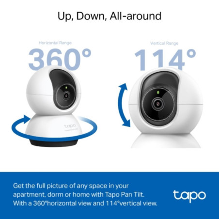 PanTilt AI Home Security WiFi Camera TC72 – Cámara de Vigilancia Inteligente
