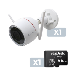 Kit Bala WiFi  Memoria  4 Megapixel  Deteccin Humana  Micrfono Integrado  Incluye Micro SD 64GB SANDISK VIDEO  E