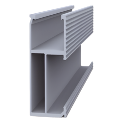 SYSCOM Riel 8 de Aluminio Anodizado para Módulos Fotovoltaicos – 2700mm