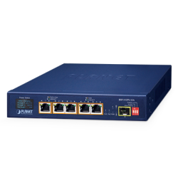 Switch PoE solar de 5 puertos con PoE 8023at 1 puerto SFP 1000X y pantalla LCD