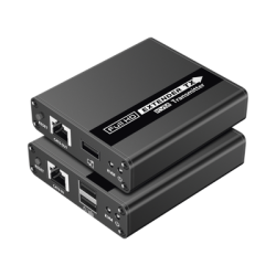 Kit extensor KVM HDMI y USB  40m a 4k30Hz  70m a 1080P60Hz  Cat 6 6a y 7  CERO LATENCIA  HDR  Salida Loop  Salida de