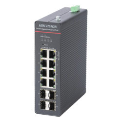 Switch Industrial No Administrable Gigabit  6 Puertos Gigabit PoE 30 W  2 Puertos Gigabit PoE 60 W  2 Puertos SFP