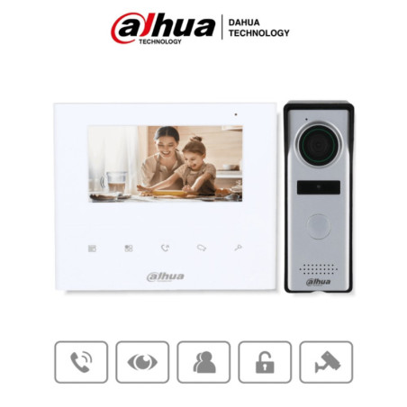 Kit de videoportero analgico con monitor de 43 y botones tctiles Incluye frente de calle con cmara de 13 MP mltiples