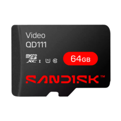 MEMORIA MICRO SD 64GB C10 U1 V10 R W 100 20 MBPS SANDISK VIDEO QD111 SURVEILLANCE SDSDQAS4-064G-BP Garanta 3 Aos
