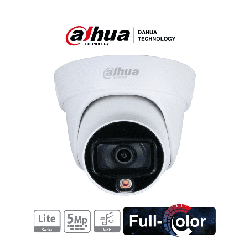 Cmara Tipo Domo Analoga Full color de 5 MP Lente fija 28MM IR 20M Micrfono incorporado IP67 12 VC