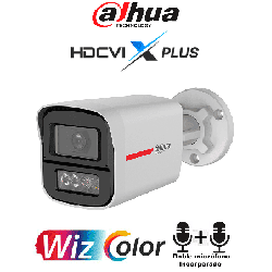 Cmara Anloga Tipo Bala de 5MP WizColor  Full Color 24 7  IA Imagen a color 24 7 tecnologa WizColor Iluminador dual i