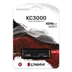 SSD PCI-E 40 M2 2280 4TB NVME KINGSTON KC3000 SKC3000D 4096G 7000 MB S Garanta 5 Aos