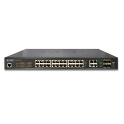 Switch Ethernet administrado de 24 puertos 10 100 1000T 8023bt PoE  4 puertos 10G SFP