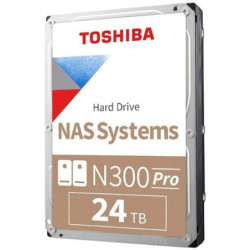 TOSHIBA 24TB N300 PRO 7200 RPM SATA III 35 INTERNAL NAS HDD - HDWG82EXZSTB - 24TB STORAGE CAPACITY - 35 FORM FACTOR - SATA