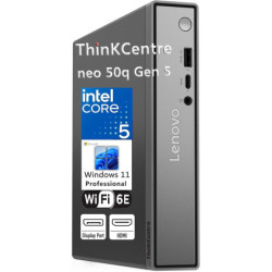 ThinkCentre Neo 50q Gen 5 Eugene 10  Procesador Intel Core 5 210H 8 Core  4 P-Core  4 E-Core  12 Hilos Frecuencia Base