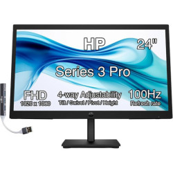 Monitor Full HD  IPS serie HP 3 Pro de 24 pulgadas 324sf 100 Hz VGA HDMI 14 y DisplayPort garanta 3 aos