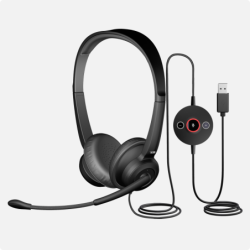 DIADEMA AC-204ENC AURICULARES USB CON ENC CONTROLES  CONEX