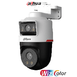 Cmara IP PTZ dual de 2MP  2MP WizColor  Visin a color 24 7 WizSense  SMD Plus Iluminacin clida hasta 30m Disu