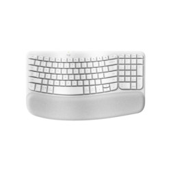 Teclado Ergonómico Inalámbrico Logitech Wave Keys Blanco 920-012279