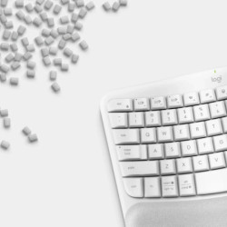 Teclado Ergonómico Inalámbrico Logitech Wave Keys Blanco 920-012279 2