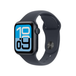 Apple Watch SE 3 GPS 44mm Midnight Aluminium Case with Navy Blue Sport Band - M L