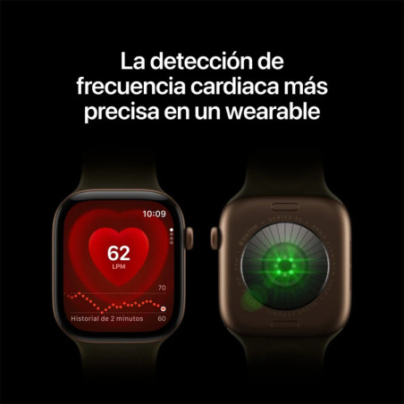 Apple Watch Series 12 GPS 46mm Dark Bronze Aluminium Case with Olive Sport Band - M L