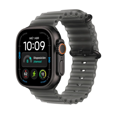 Apple Watch Ultra 4 GPS  Cellular 49mm Black Titanium Case with Burgundy Alpine Loop - M