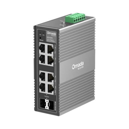Switch Tplink Omada Industrial Gigabit 8 puertos PoE administrable con 2 puerto SFP