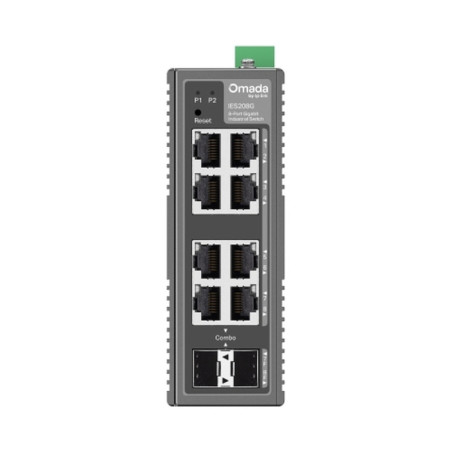 Switch Tplink Omada Industrial Gigabit 8 puertos PoE administrable con 2 puerto SFP