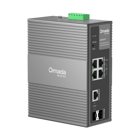Switch Tplink Omada Industrial Gigabit 6 puertos PoE administrable con 2 puerto SFP