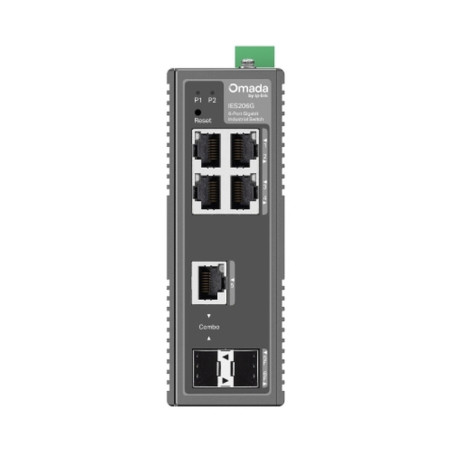 Switch Tplink Omada Industrial Gigabit 6 puertos PoE administrable con 2 puerto SFP