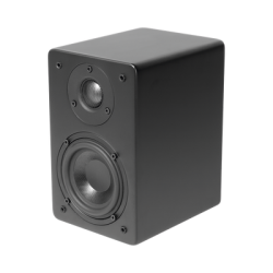 Altavoz de Estantería, Woofer de fibra de vidrio 4in, Tweeter de aluminio 1in, Acabado negro mate, 5-40 watts, 8ohms Altavoz de Estantería, Woofer de fibra de vidrio 4in, Tweeter de aluminio 1in, Acabado negro mate, 5-40 watts, 8ohms