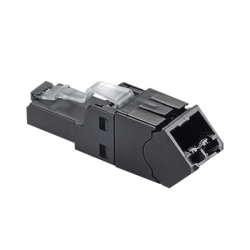 Plug RJ45 UTP, Instalación Angulada 45 Grados, Terminación en Campo Certificable, Compatible con Cat5e, Cat6 y Cat6A, Color Ne Plug RJ45 UTP, Instalación Angulada 45 Grados, Terminación en Campo Certificable, Compatible con Cat5e, Cat6 y Cat6A, Color Ne