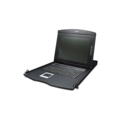 Monitor con teclado y trackpad KVM para Rack de 1U de 8 puertos VGA