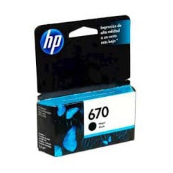 CARTUCHO HP NEGRO 670 HP Deskjet Ink Advantage 3525 4615 4625 5525 250 PAG CARTUCHO HP NEGRO 670 HP Deskjet Ink Advantage 3525 4615 4625 5525 250 PAG