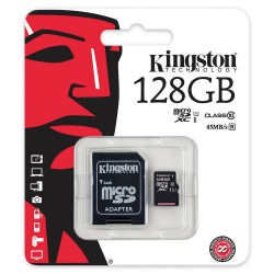 Memoria 128GB microSDXC Class 10 UHS-I 45MB/s Read Card + SD Adapter Memoria 128GB microSDXC Class 10 UHS-I 45MB/s Read Card + SD Adapter