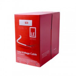 Bobina de 305 metros de cable, 22 AWG, 6 conductores, tipo CCA de color blanco, para aplicaciones en alarmas de intrusión/Contr