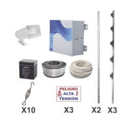 KIT ESENCIAL PARA 25Mts PERIMETRALES DE CERCO ELÉCTRICO PARA PROTECCIÓN DE ROBOS EN CASAS, NEGOCIOS, BODEGAS,ETC. KIT ESENCIAL PARA 25Mts PERIMETRALES DE CERCO ELÉCTRICO PARA PROTECCIÓN DE ROBOS EN CASAS, NEGOCIOS, BODEGAS,ETC.
