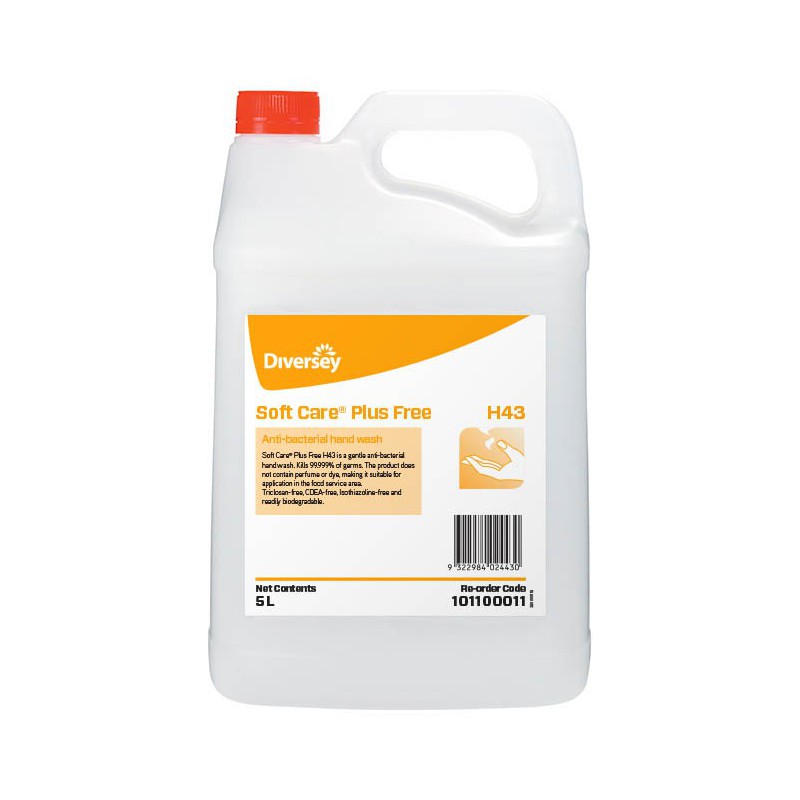 Jabón Antibacterial Soft Care Plus Free H43 x 5L Jabón Antibacterial Soft Care Plus Free H43 x 5L